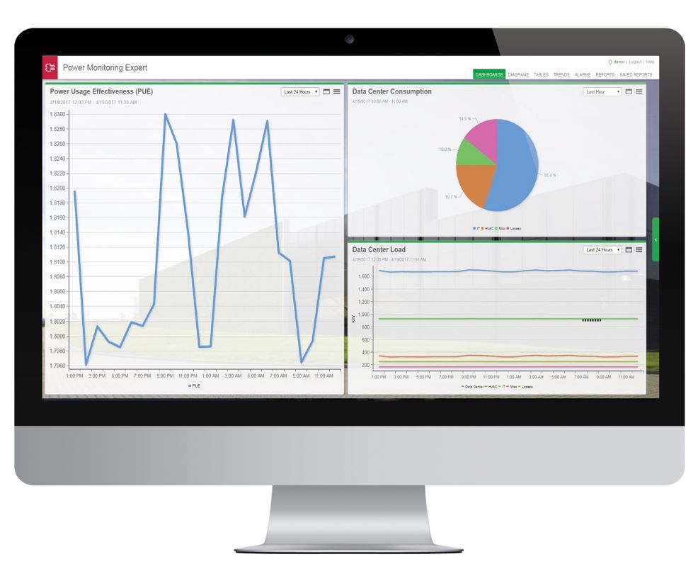 Rys. 5. Oprogramowanie Ecostruxure Power Monitoring Expert jest przykładem zewnętrznego systemu monitorowania i zarządzania, z którym zintegrować można aparaturę Acti 9 Active. 