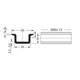 szyna nieperforowana 2m, 35 x 15 mm WAGO