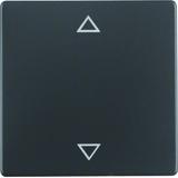 BERKER Q.x Klawisz nadrukowany symbol strzałki antracyt aksamit 16206076 HAGER