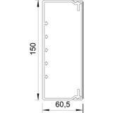 KANAŁ WDK 60X150 BIAŁY