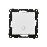 Simon 55 Przycisk zwierny /dzwonek/ z podświetleniem LED szybkozłączka Biały mat