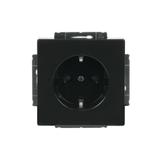 CARAT Gniazdo SCHUKO z przesłonami Z szybkozłączami Z uziemieniem, 2P+E antracyt 2CKA002013A5265 ABB