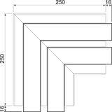 GA-FS53165EL, Naroże płaskie, stałe, Alu