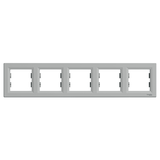 Asfora, ramka 5-krotna, pozioma, aluminium