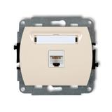 TREND Mechanizm gniazda komputerowego pojedynczego 1xRJ45, kat. 6, 8-stykowy beżowy