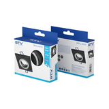 SUFITOWA OPRAWA PUNKTOWA BRILLANTE, SZKŁO, CZARNY KRYSZTAŁ, KWADRAT