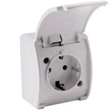 Gniazdo pojedyncze Schuko AQUATIC IP44 biały 10 szt. OR-OE-7105(GS)/W/10 ORNO