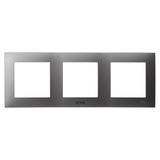 SZAFIR Ramka potrójna do łączników IP-44 - kolor szary mat