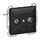 Gniazdo abonenckie ''RTV'' Pearl, 1,5dbt, GAP-P/K, czarny OR-OE-7712/RTV/K/B ORNO