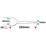 Dłuto SDS Plus 40 x 250 mm, 25 st.