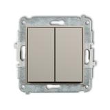 MINI Mechanizm łącznika zwiernego żaluzjowego (dwa klawisze bez piktogramów) taupe