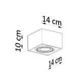 Sollux Plafon QUATRO 1 naturalne drewno SL.0915