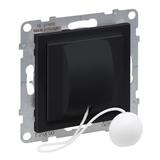 SUNO - Przycisk przełączny cięgnowy NO/NC - 6 A - 250 V~ - zaciski automatyczne, Czarny, Legrand