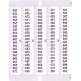 Oznacznik 651 do 700 (100 szt.) ES-NU0851651 003903090 ETI