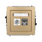 DECO Mechanizm gniazda antenowego poj. typu F (SAT) + gniazda komp. poj. 1xRJ45, kat. 6 ekranowany,