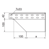 KRPJ100H42 Kolanko redukcyjne prawe 1,0 mm