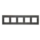 Simon 54 Nature Ramka 5-krotna Nature-Metal INOX YIN IP20/IP44* (*IP44-należy zastosować zestaw uszczelek DUN5) DRN5/78 KONTAKT