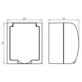 FALA Gniazdo pojedyncze z uziemieniem z przesłonami torów prądowych wieczko przezroczyste - kolor bi