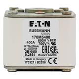 FUSE 400A 690V 2BN/50 AR UC Wkładka szybka 400A AC 690V rozmiar 2 61x77x51 mm aR IEC UL w 170M5408 E