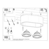 Sollux Plafon BASIC 2 naturalne drewno SL.0914