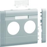 tehalit.WA Maskownica podwójna z polem opisowym ABS bezhalogenowy 120mm jasnosz. GB120217035 HAGER