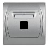 LOGO Gniazdo multimedialne pojedyncze bez modułu (standard Keystone) srebrny metalik 7LGM-1P KARLIK