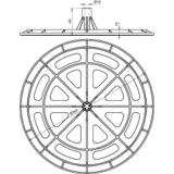 Podkładka PVC do podstawy betonowej DEHNiso-DLH, fi 300 mm z gniazdem do pręta fi 10 mm