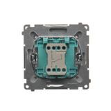 Simon Basic Łącznik schodowy 10A 250V szybkozłączka srebrny mat BMW6.01/43 KONTAKT