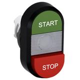 Przycisk podwójny START-STOP przezroczyste pole podświetlany MPD15-11C