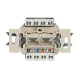 GNIAZDO PRZYŁĄCZENIOWE UAE, RJ45 KAT. 5E NIEEKRANOWANE, Z POKRYWĄ KĄTOWĄ, 2 NIEZALEŻNE ZŁĄCZA 8-PINO 2CKA000230A0470 ABB