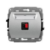 TREND Mechanizm gniazda głośnikowego pojedynczego srebrny metalik