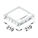 tehalit.VE-EE Pokrywa uchylna VQ06 200x200 wykładzina 12mm stal szary PA VQ06127011 HAGER