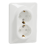 Gn. podwójne schuko z przesł.i, białe