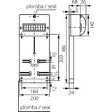 Tablica licznikowa TLR-3F (N+PE) Z-zybką 10.1A OPATÓWEK