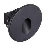 Ideus oczko ścienne schodowe LED Azyl C 1,6W 70lm 4000K czarne IP54 03906
