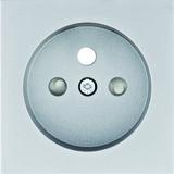 lumina Płytka czołowa do gniazda z uziemieniem z przysłonami styków , srebrny