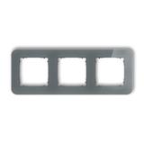 ICON Ramka uniwersalna potrójna zaokrąglona - efekt szkła (ramka: grafitowa; spód: grafitowy mat) gr