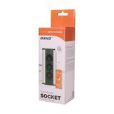 Gniazdo meblowe 3x2P+Z schuko czarno-srebrne OR-GM-9001/B-G(GS) ORNO