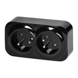 ToDo Gniazdo podwójne natynkowe ToDo IP20 czarny OR-OE-7206/B