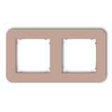 MINI Ramka uniwersalna podwójna zaokrąglona z tworzywa łososiowy