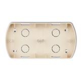 TREND Puszka montażowa pozioma podwójna złoty metalik