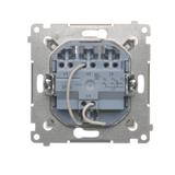 Simon 54 Przycisk potrójny z podświetleniem LED 10A 250V szybkozłączka złoty mat DP31L.01/44 KONTAKT