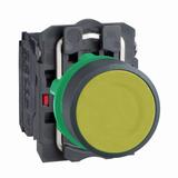 Harmony XB5 Żółty przycisk kompletny fi22 samopowrotn. 1Z+1R nieoznakowany XB5AA55 Schneider