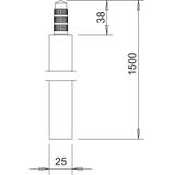 219/25 ST, UZIOMY SZPILKOWE STAND.1,5M 25M