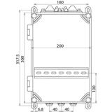 Obudowa izolacyjna, IP 54, 200x300x132 mm, na 10 modułów TE