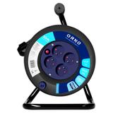 Przedłużacz bębnowy, 4 gniazda 2P+Z, kabel PVC H05VV-F 3x1.5mm2, 30m, termik, przesłony torów prądow