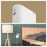 Rozgałęźnik 2-Gniazdowy Usb A+C Biały/Grafitowy Helmo 049401 LEGRAND
