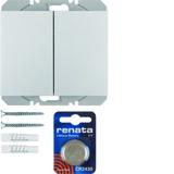 BERKER K.5 KNX RF quicklink Przycisk radiowy podwójny płaski aluminium lakierowana 85656277 HAGER