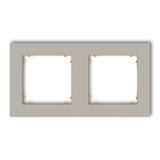 MINI Ramka uniwersalna podwójna kwadratowa z tworzywa taupe