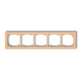 DECO Ramka pięciokrotna z tworzywa DECO Pastel Matt brzoskwiniowa 45DR-5 KARLIK